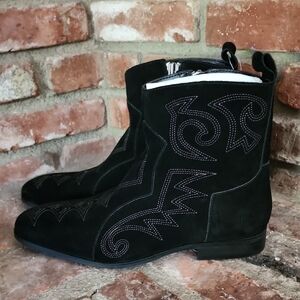 NWT Dingo Men’s Suede Cowboy Western Boots 11D  Snip Toe Festival Ranch